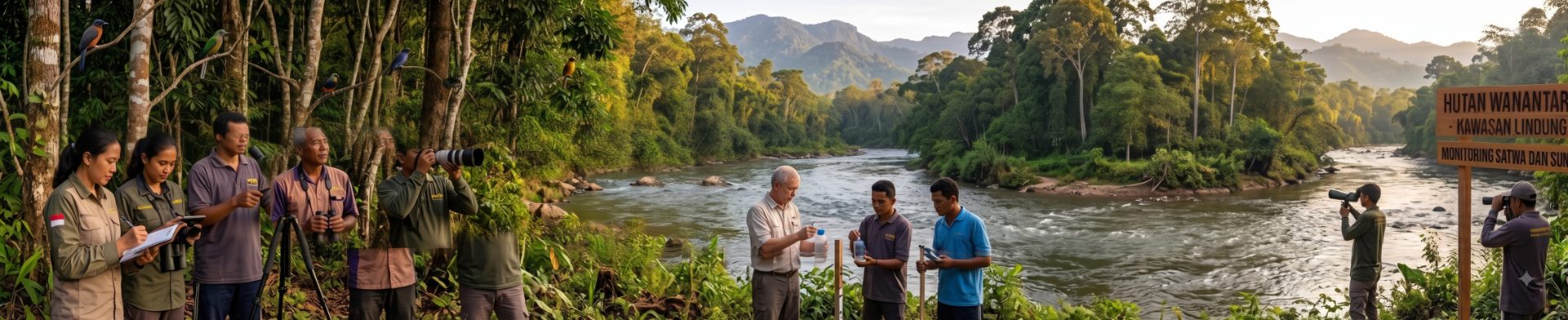 Monitoring satwa dan sungai kawasan lindung