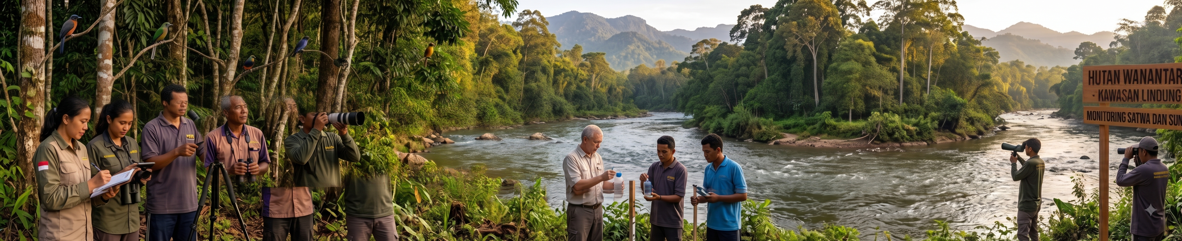 Monitoring satwa dan sungai kawasan lindung