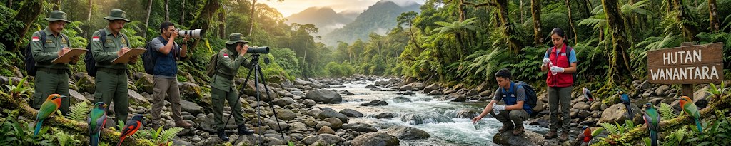 Monitoring satwa dan sungai kawasan lindung
